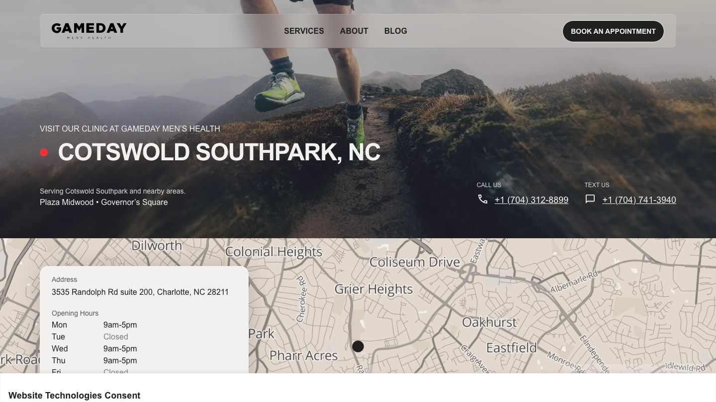 Gameday Men’s Health Cotswold-Southpark TRT Clinic