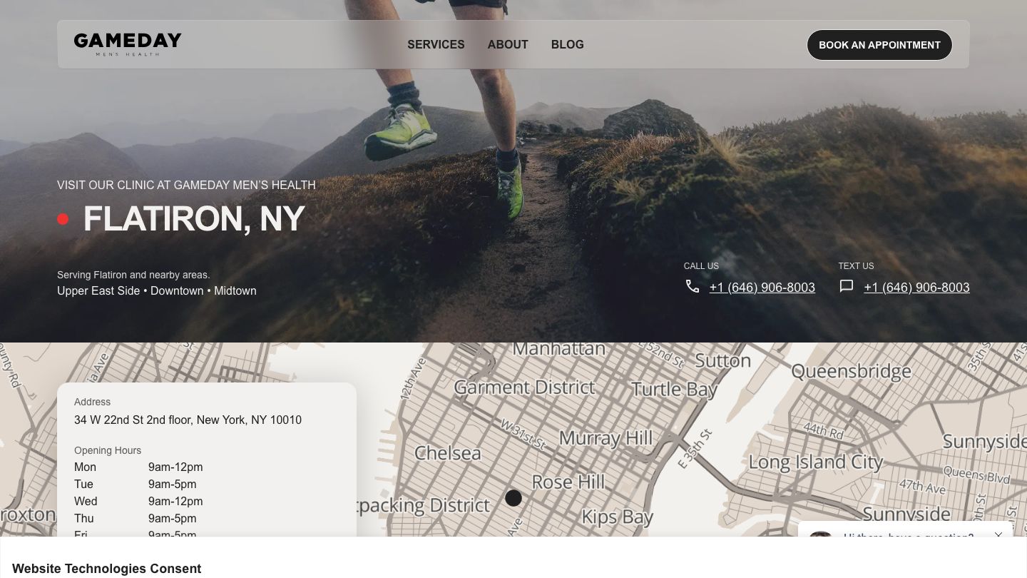 Gameday Men’s Health Flatiron, NY