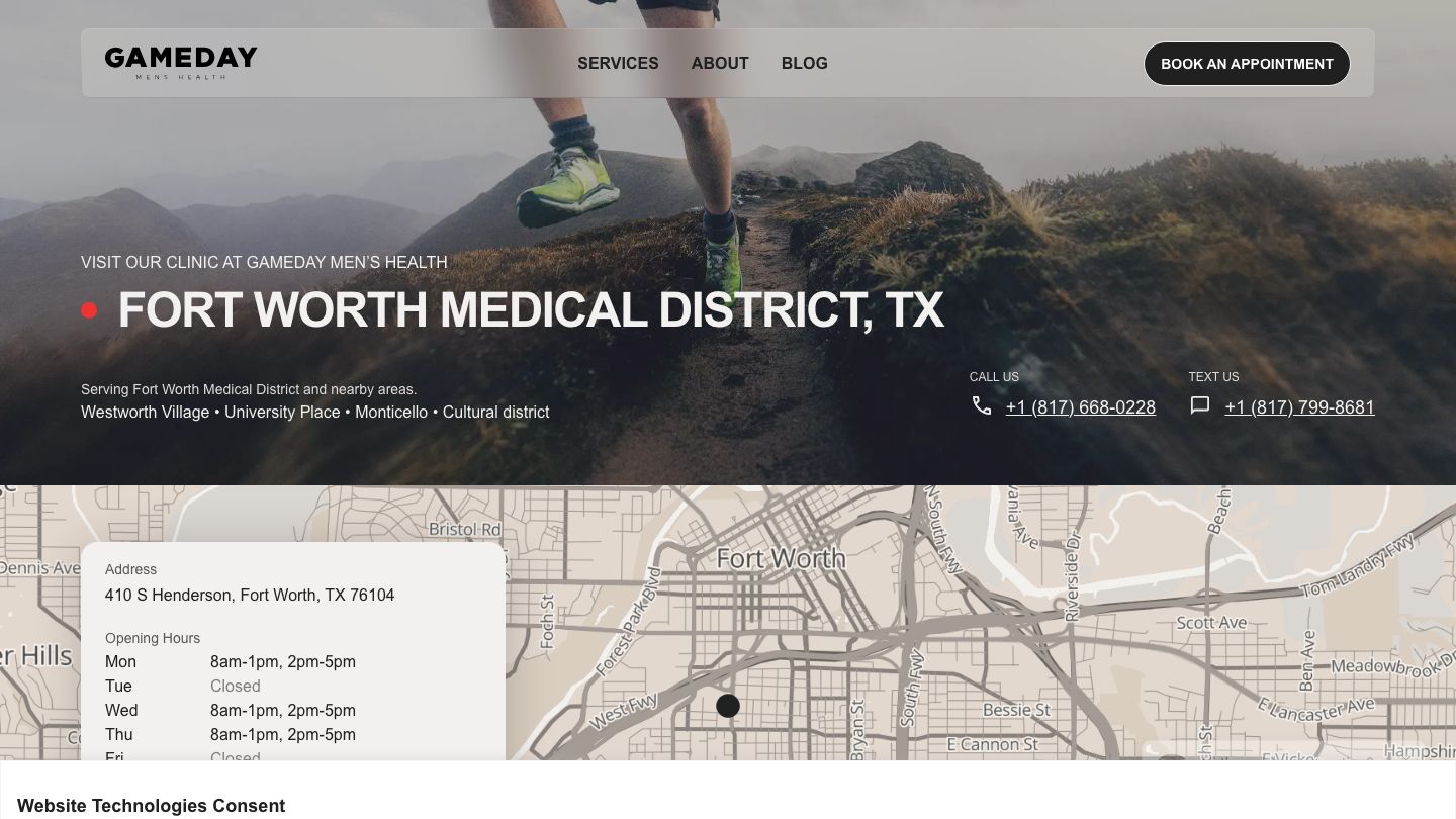 Gameday Men’s Health Fort Worth - Medical District - TRT Clinic