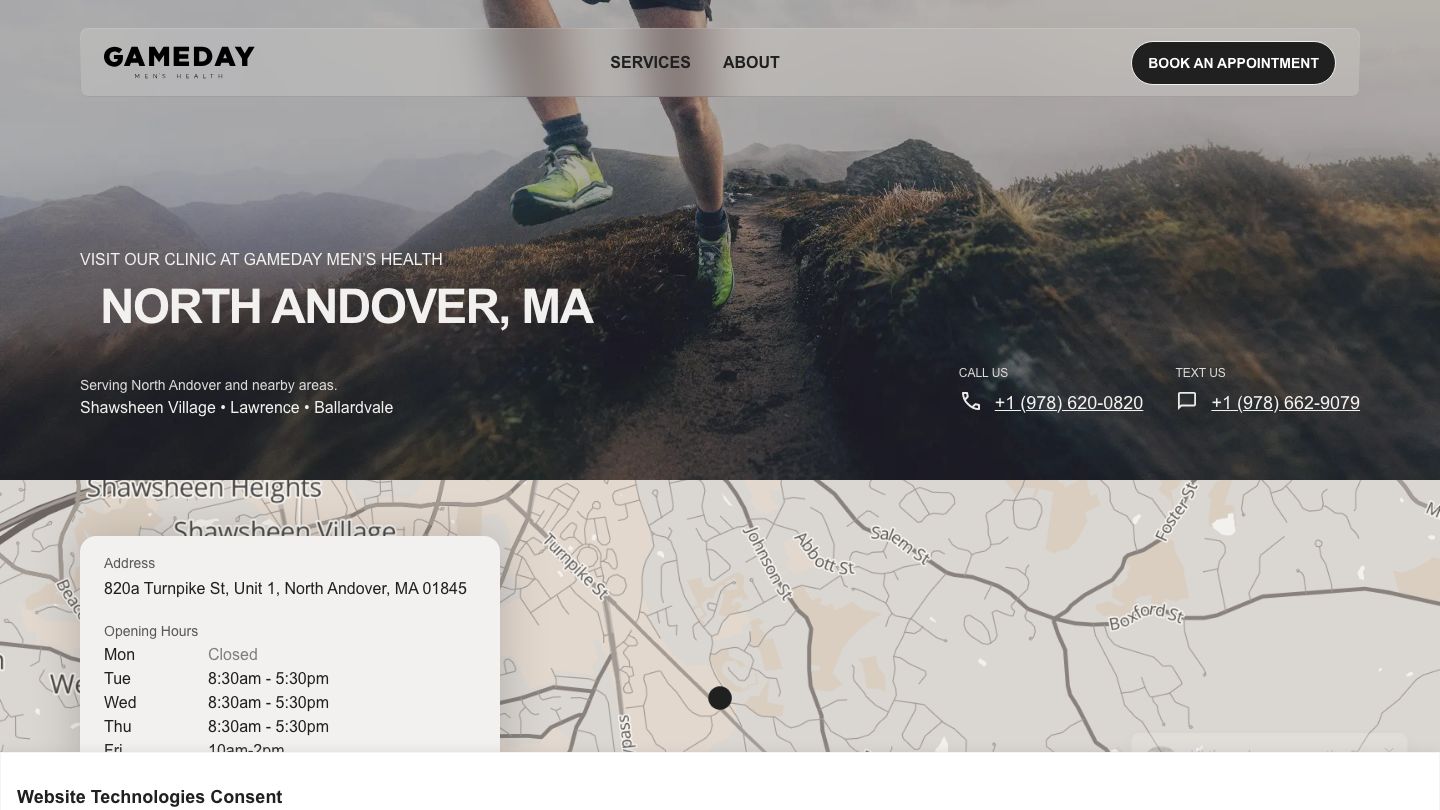 Gameday Men’s Health North Andover TRT, ED, Weight Loss Clinic