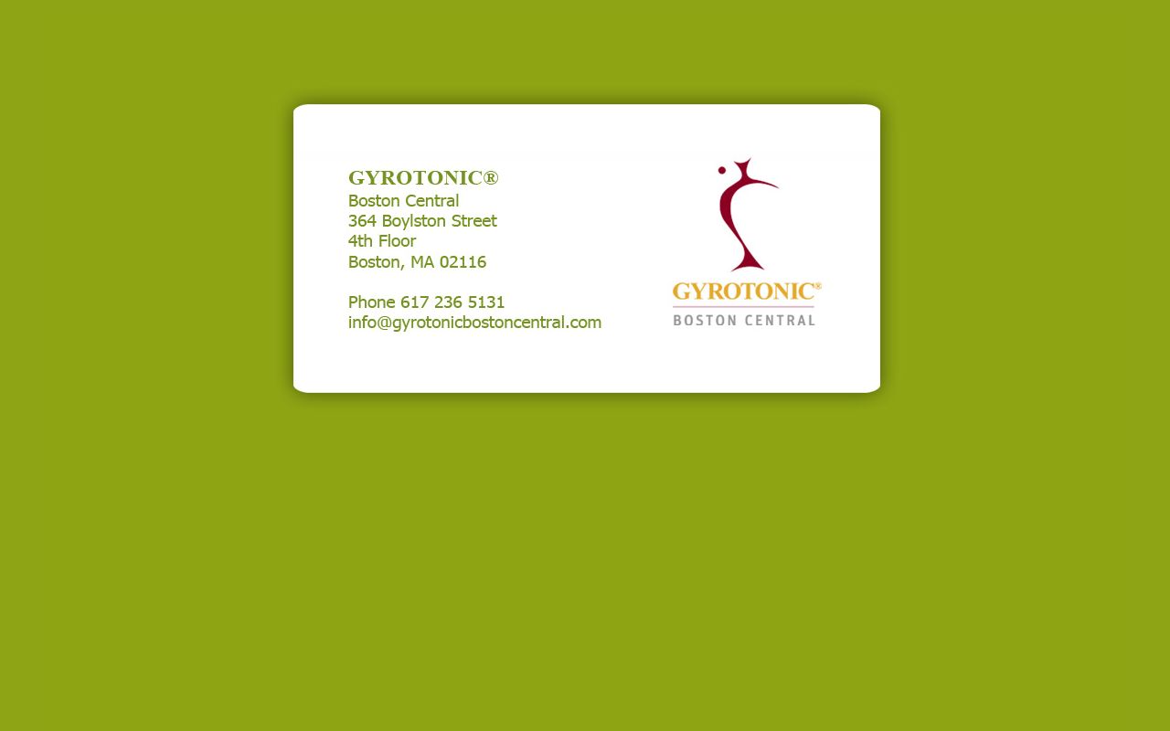 Gyrotonic Boston Central