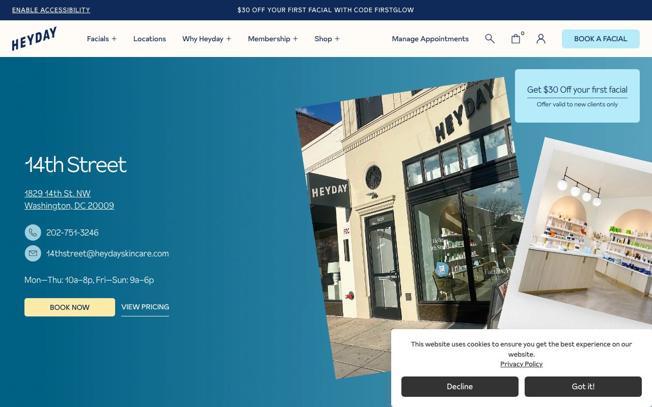 Heyday Skincare 14th Street