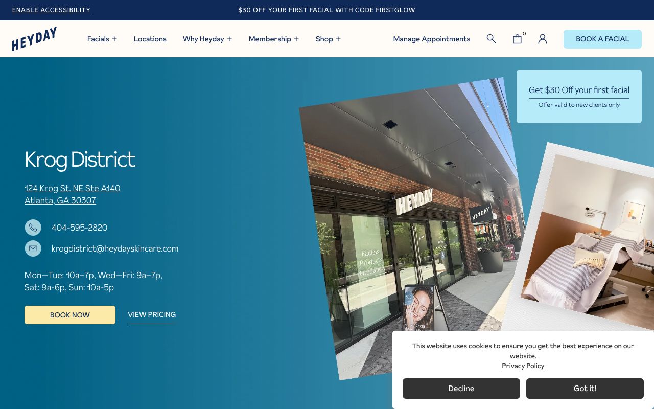 Heyday Skincare Krog District