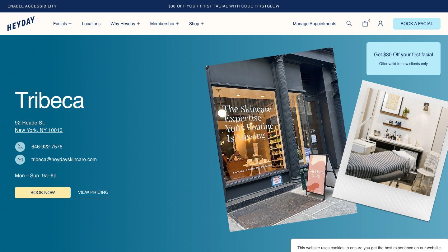 Heyday Skincare Tribeca