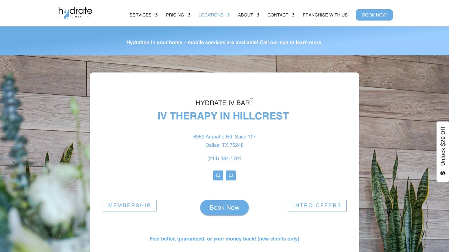 Hydrate IV Bar Hillcrest