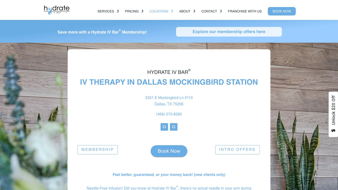 Hydrate IV Bar Mockingbird