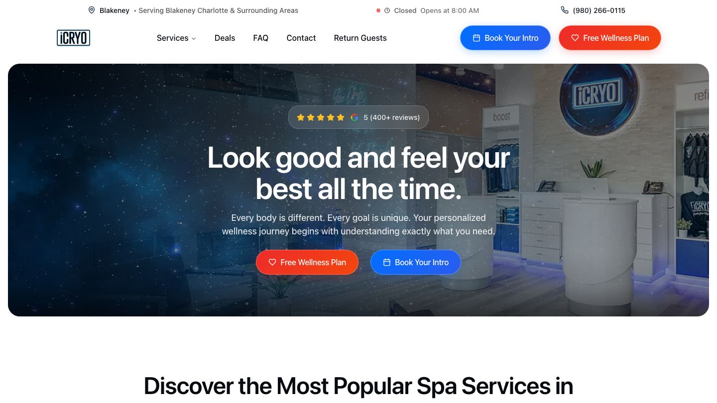 iCRYO - IV Drip, GLP-1, Body Sculpting, & more