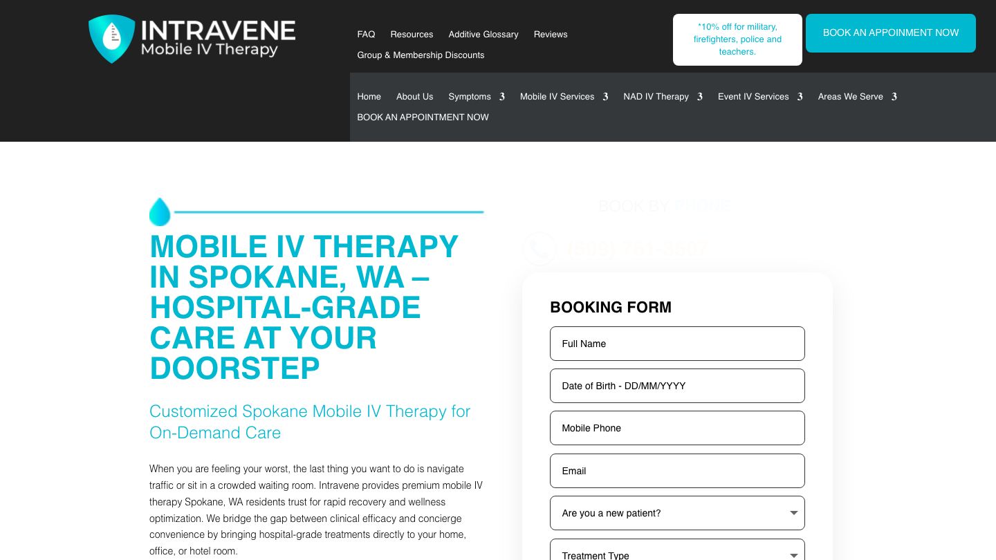 Intravene Mobile IV Therapy - Spokane