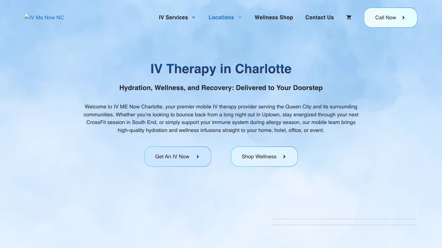 IV Me Now - Charlotte, NC Mobile IV Services