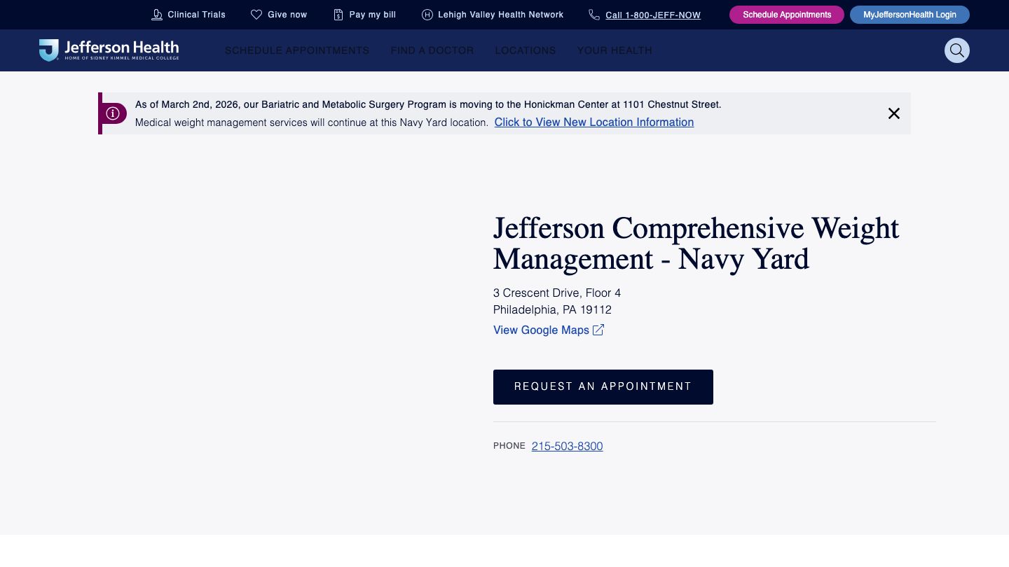 Jefferson Comprehensive Weight Management - Navy Yard