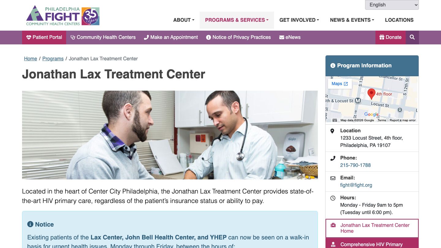 Jonathan Lax Treatment Center