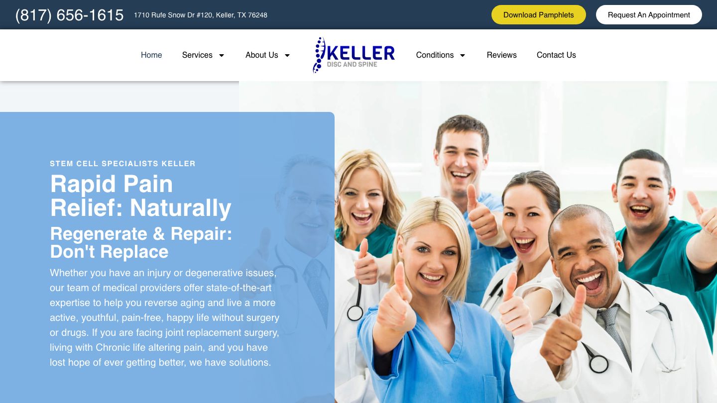 Keller Disc and Spine, PLLC: Stem Cell Therapy