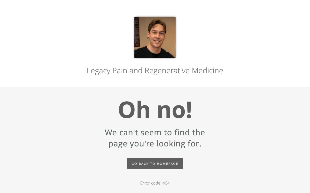 Legacy Pain and Regenerative Medicine