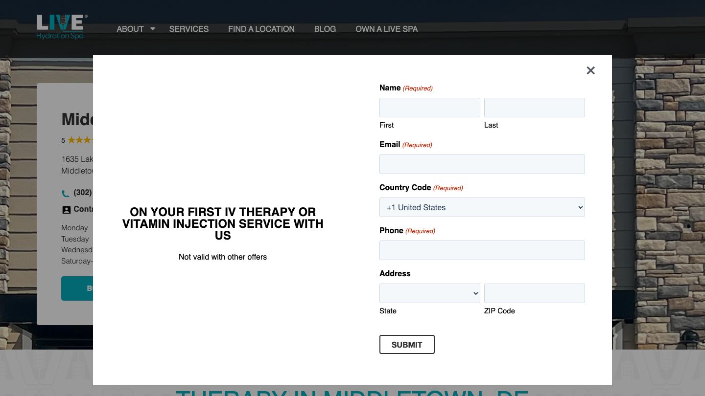 Live Hydration Spa Middletown