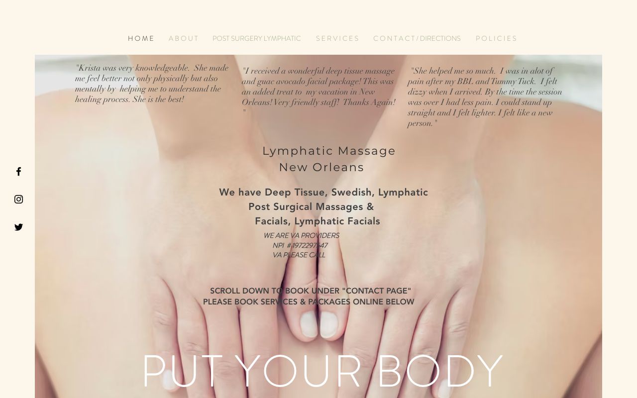 Lymphatic Massage New Orleans