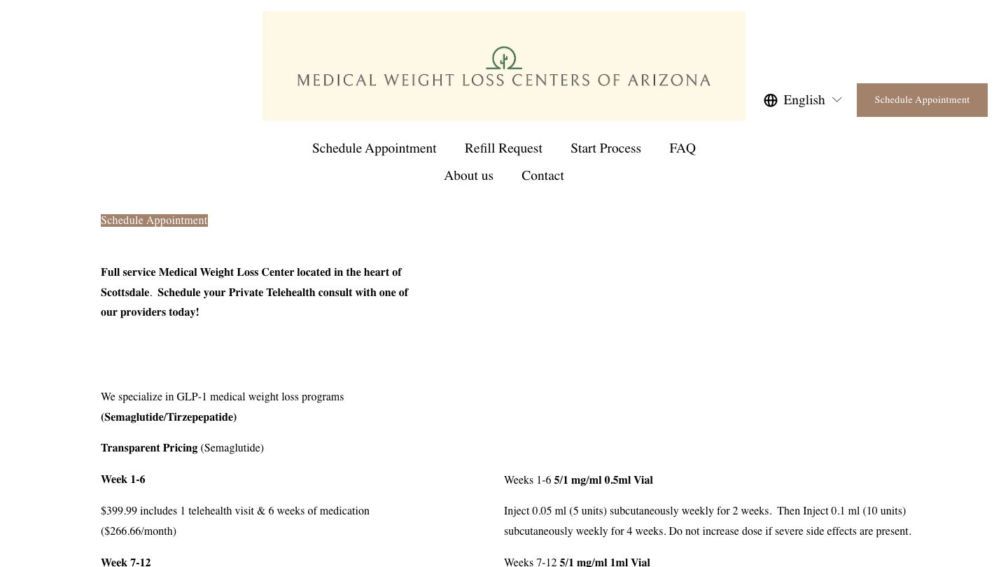 Medical Weight Loss Centers of Arizona