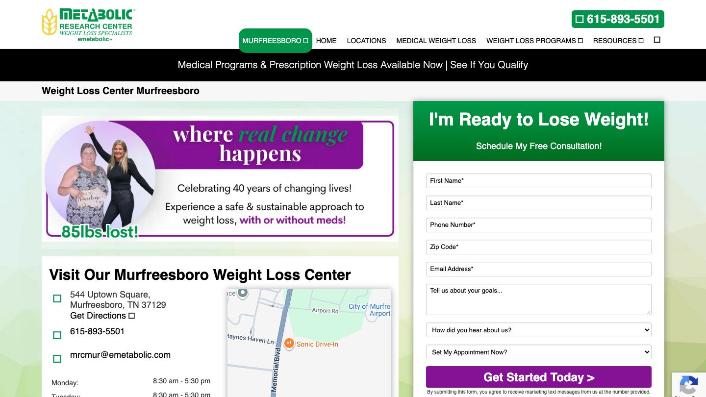 Metabolic Research Center | Murfreesboro