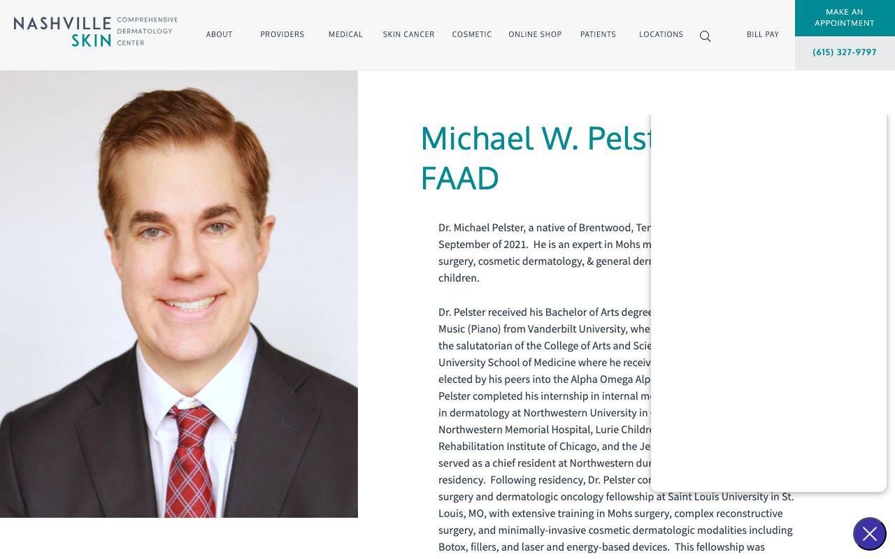 Michael W. Pelster, MD, FAAD, FACMS