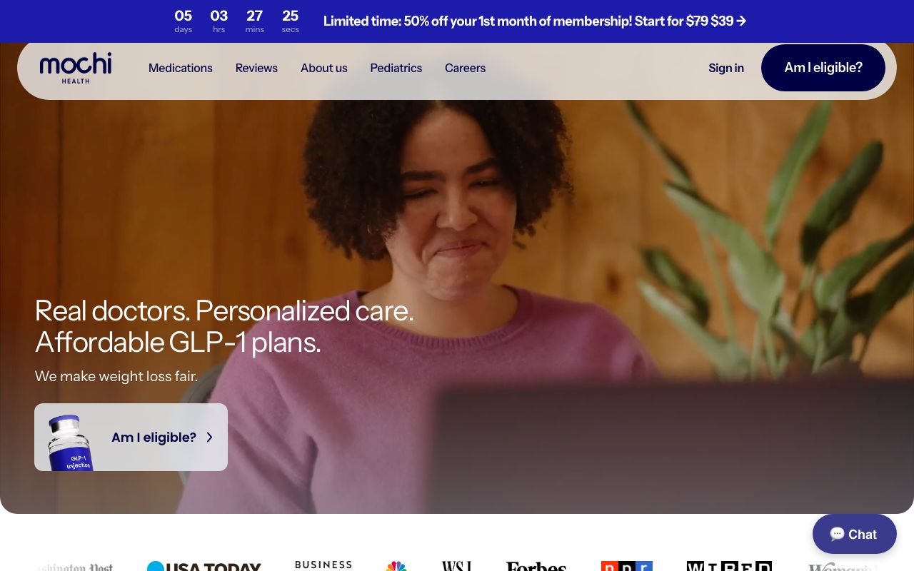 Mochi Health website screenshot