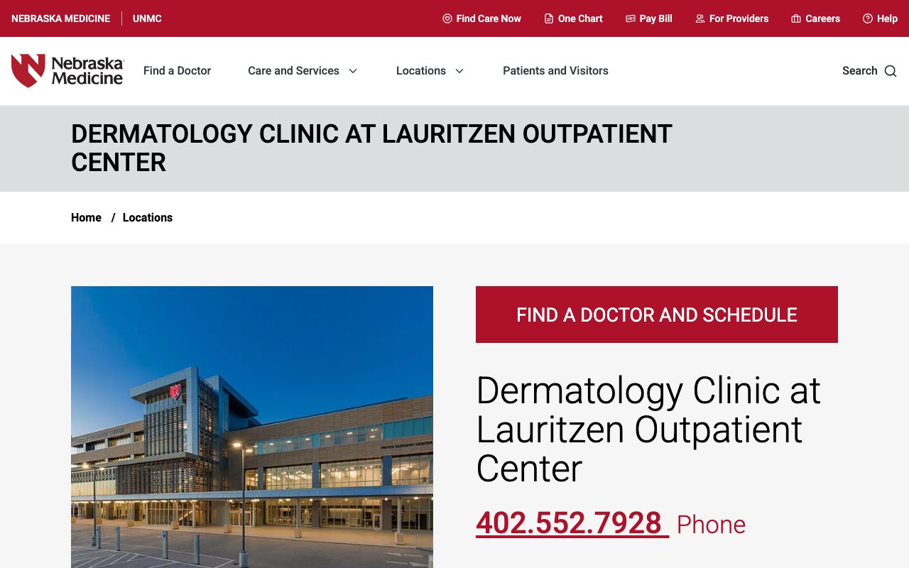 Nebraska Medicine Dermatology Clinic at Lauritzen Outpatient Center