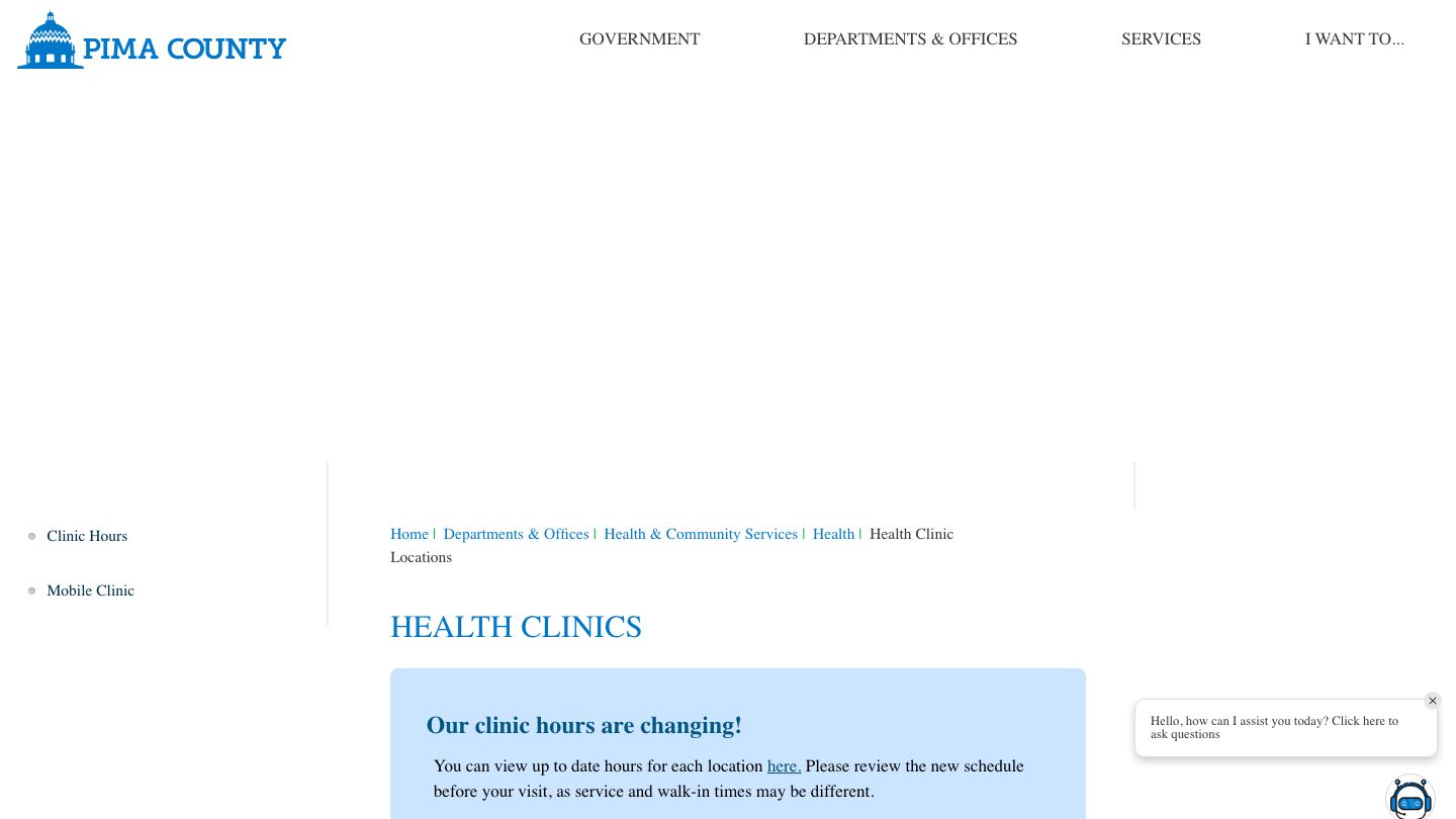 Northwest Clinic | Pima County Health Department (formerly the North Office located on 1st)