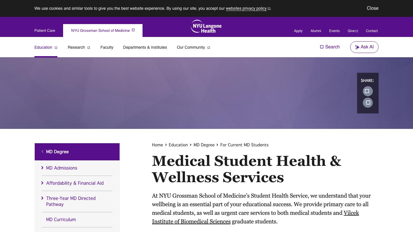 NYU Medical Student Health & Wellness Services