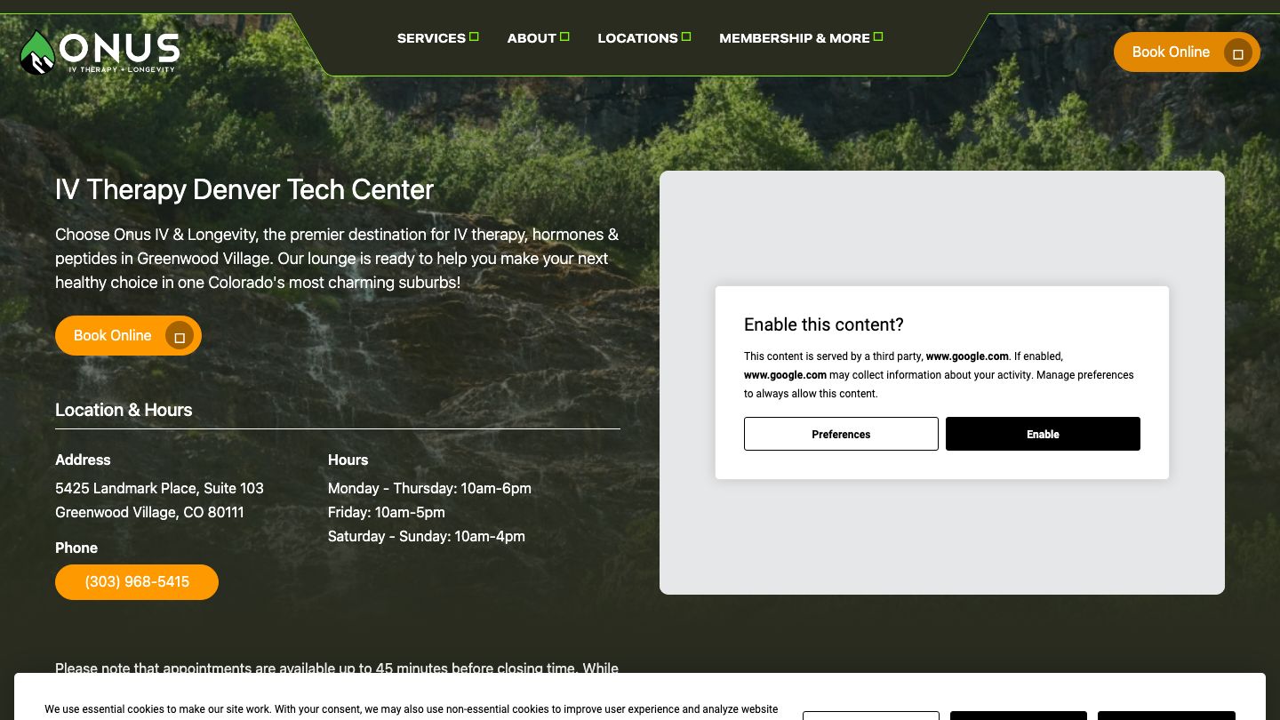 Onus IV Therapy + Longevity: Denver Tech Center