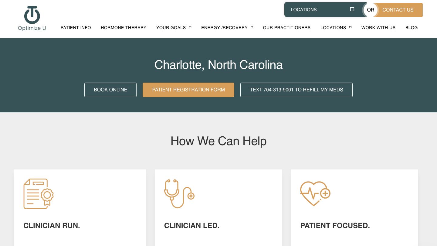 Optimize U - Charlotte | Hormone Clinic