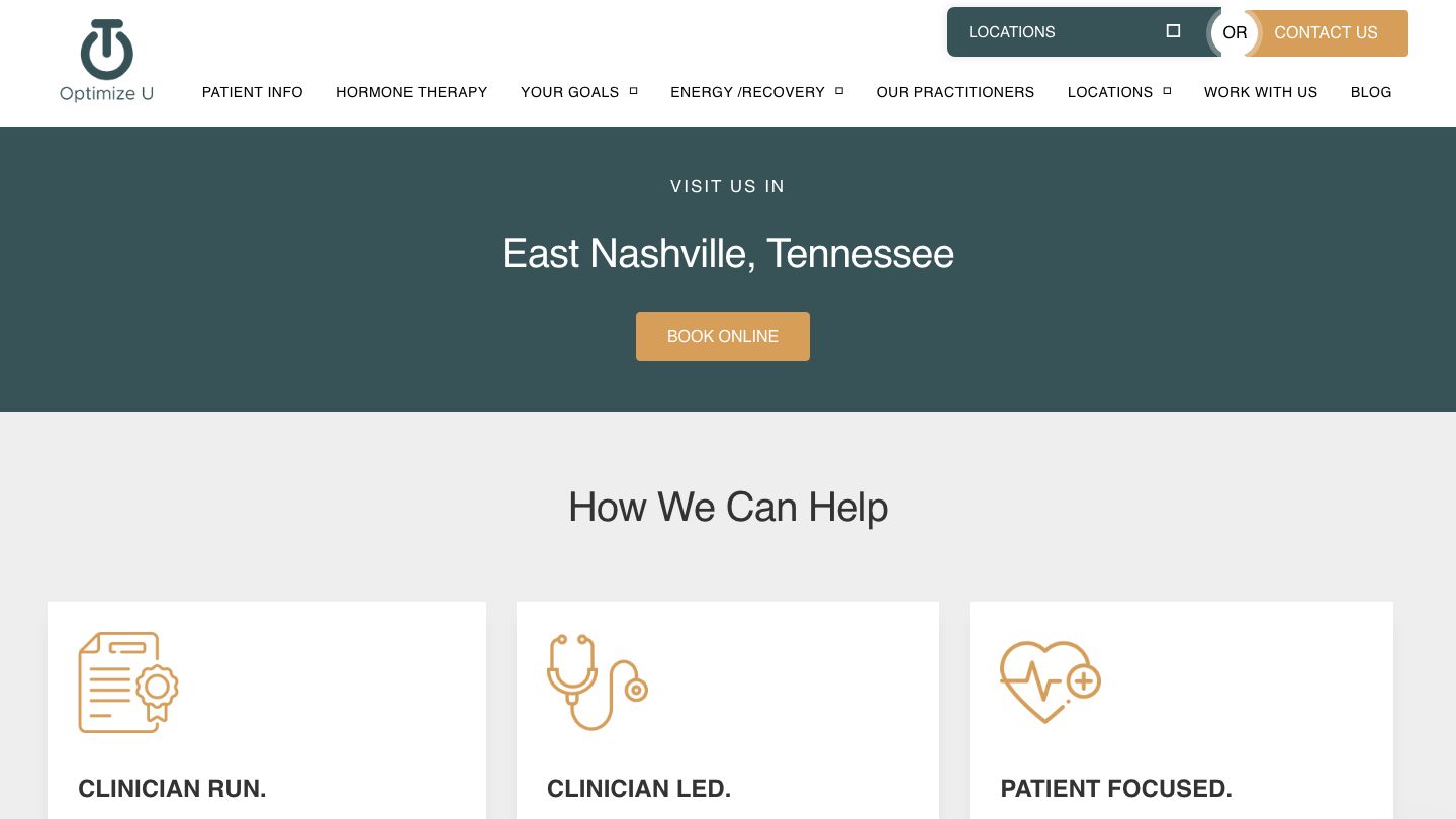 Optimize U - East Nashville | Hormone Clinic