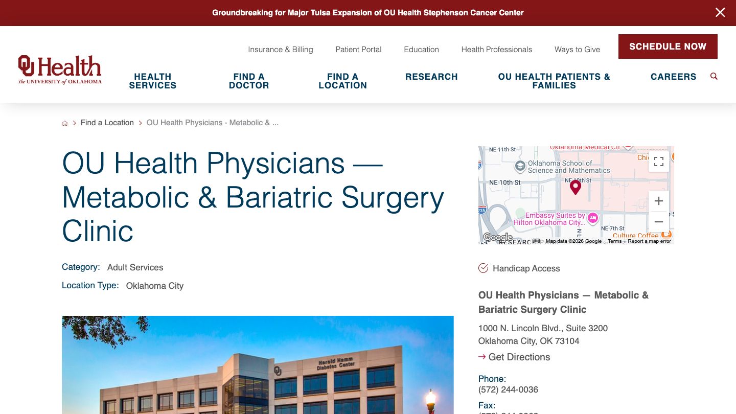 OU Health Physicians - Metabolic & Bariatric Surgery Clinic