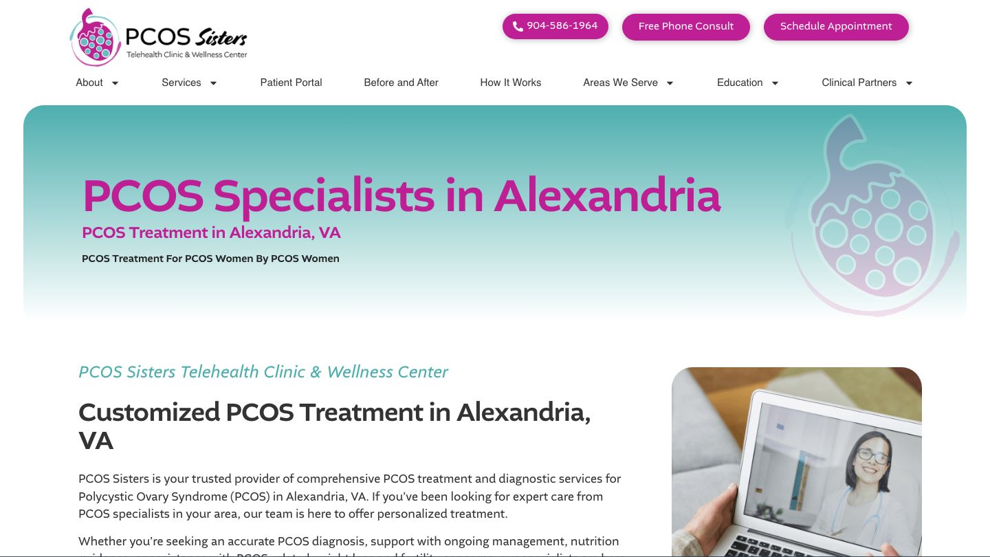 PCOS Sisters Telehealth Clinic & Wellness Center Alexandria