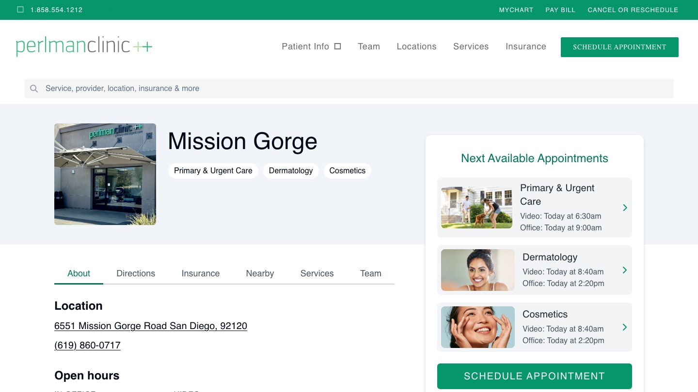 Perlman Clinic Mission Gorge