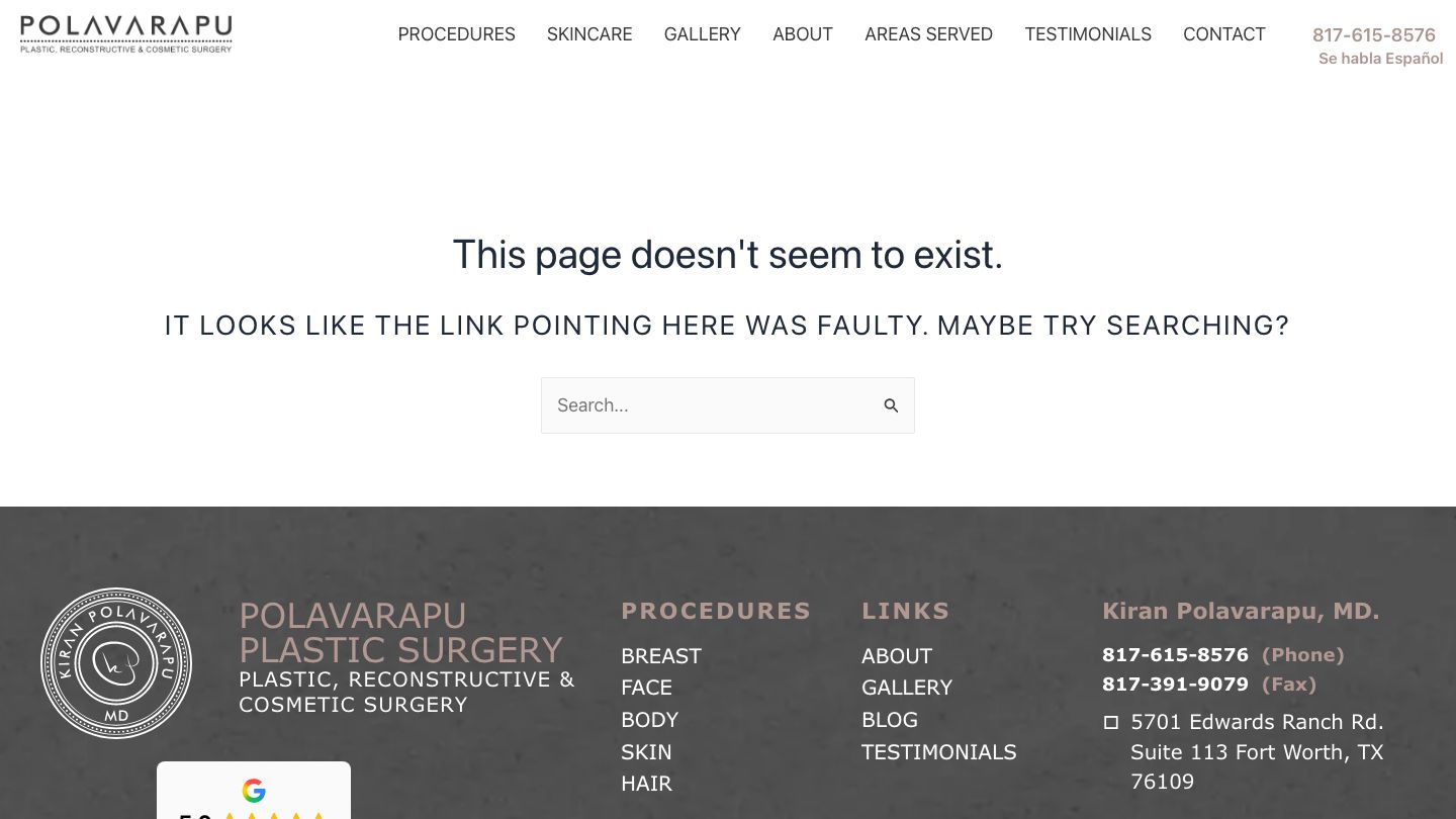 Polavarapu Plastic Surgery Fort Worth: Kiran Polavarapu, MD