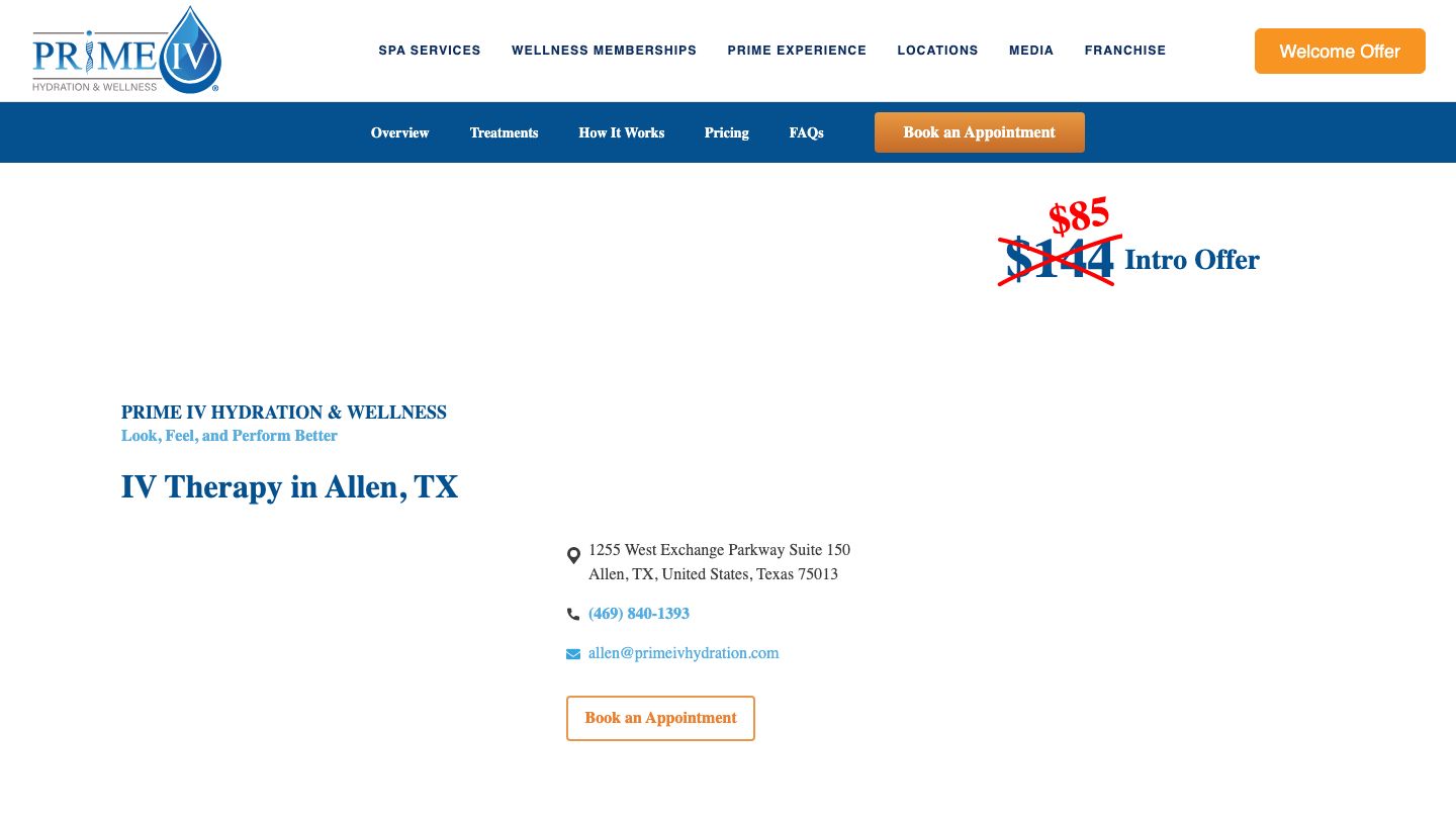 Prime IV Hydration & Wellness - Allen