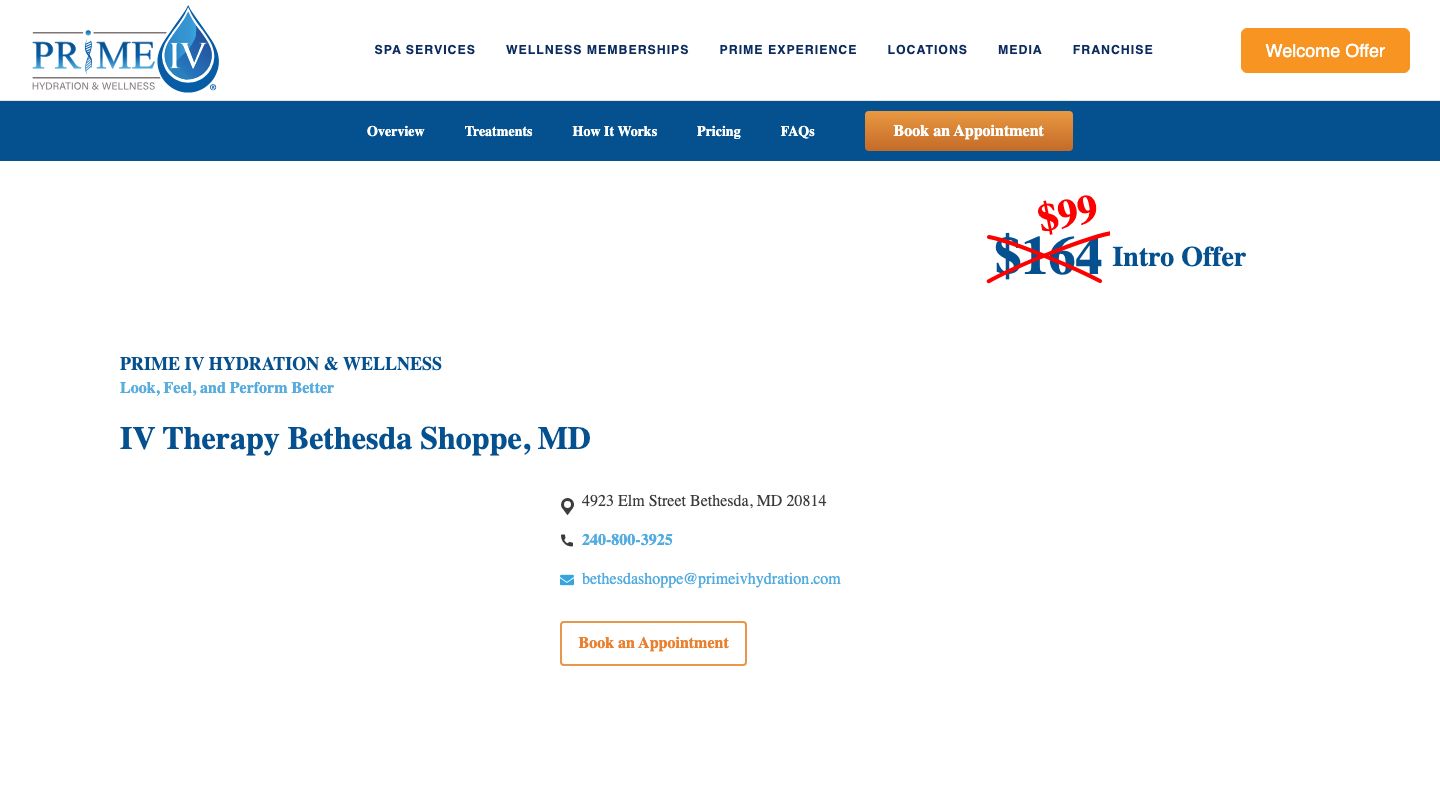 Prime IV Hydration & Wellness - Bethesda, MD