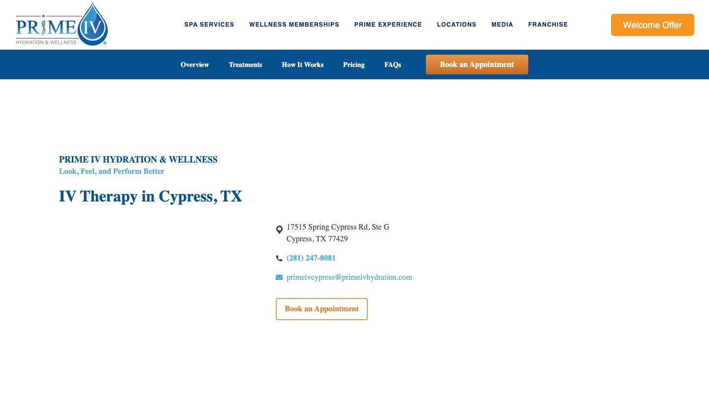 Prime IV Hydration & Wellness - Cypress