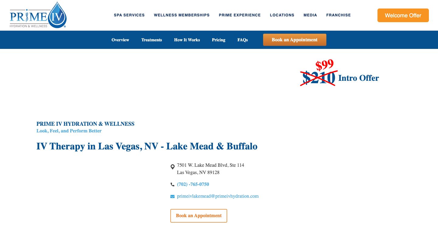 Prime IV Hydration & Wellness - Las Vegas - Lake Mead & Buffalo