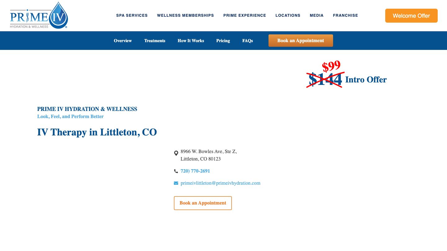 Prime IV Hydration & Wellness - Littleton