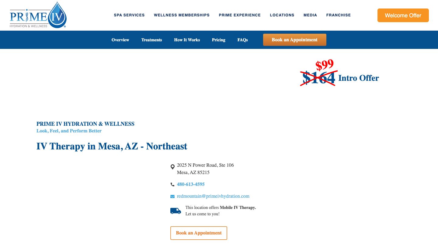 Prime IV Hydration & Wellness - Mesa Northeast