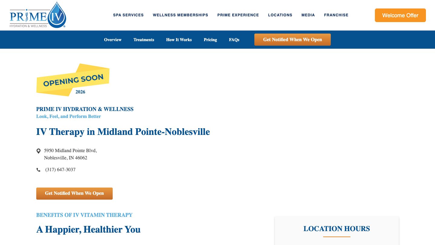 Prime IV Hydration & Wellness - Midland Pointe - Noblesville