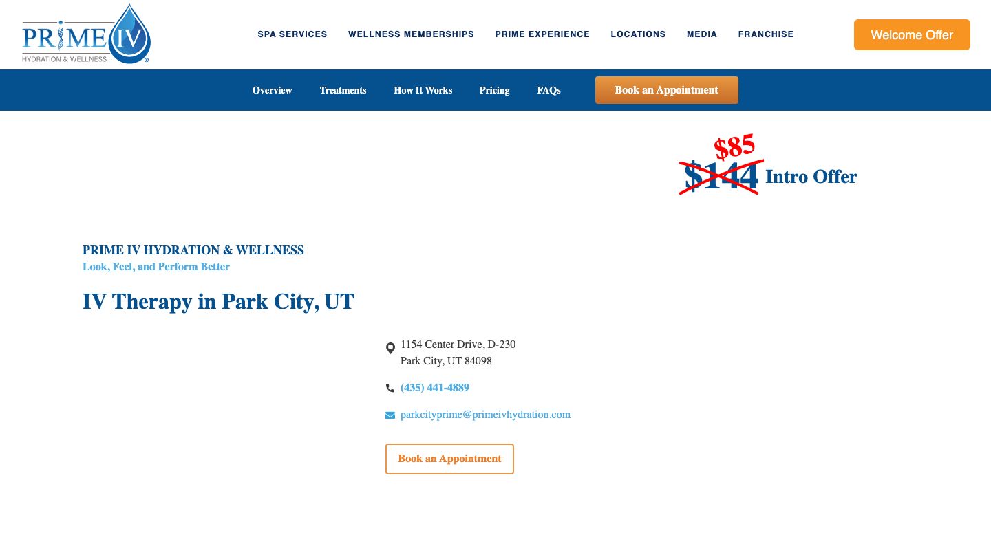 Prime IV Hydration & Wellness - Park City