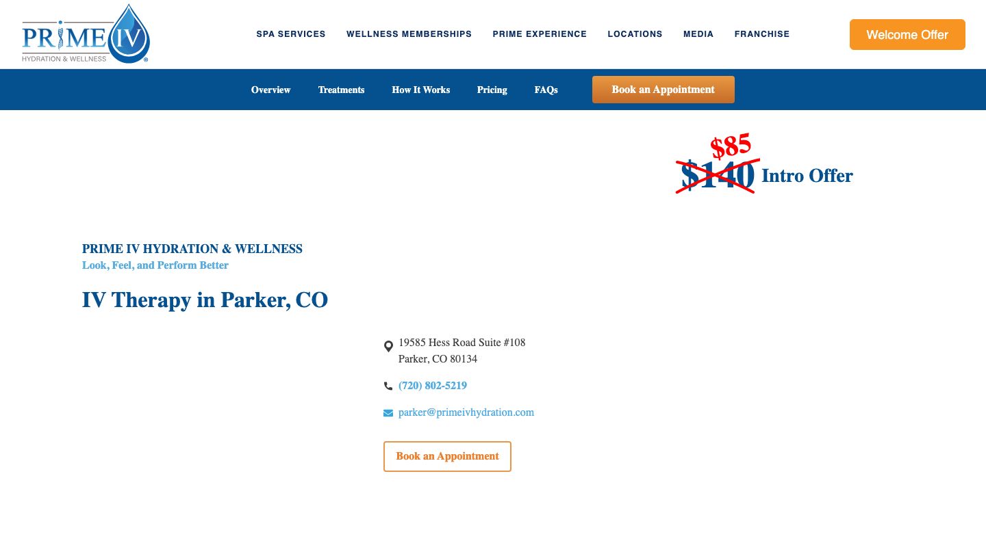 Prime IV Hydration & Wellness (Parker, CO)