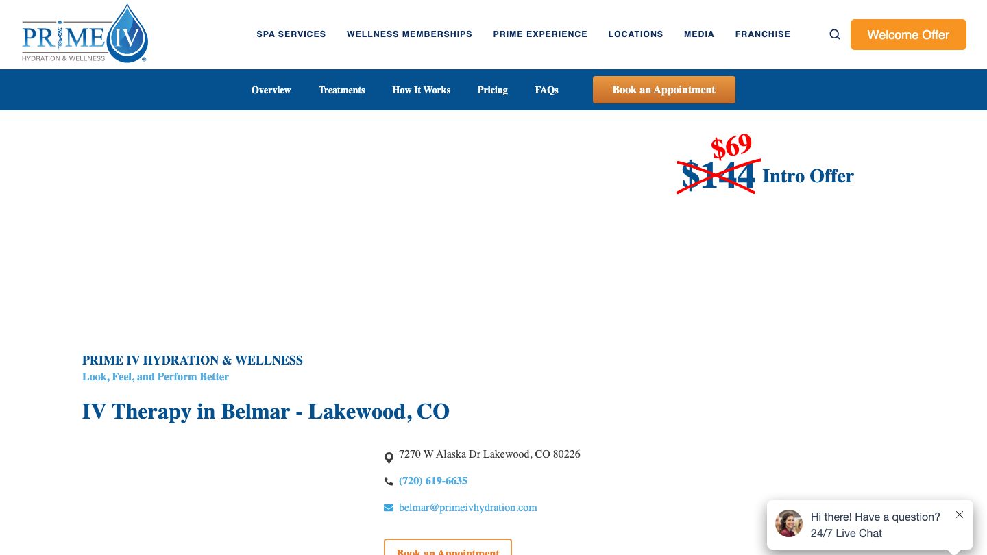 Prime IV Hydration & Wellness (Prime IV Belmar - Lakewood)