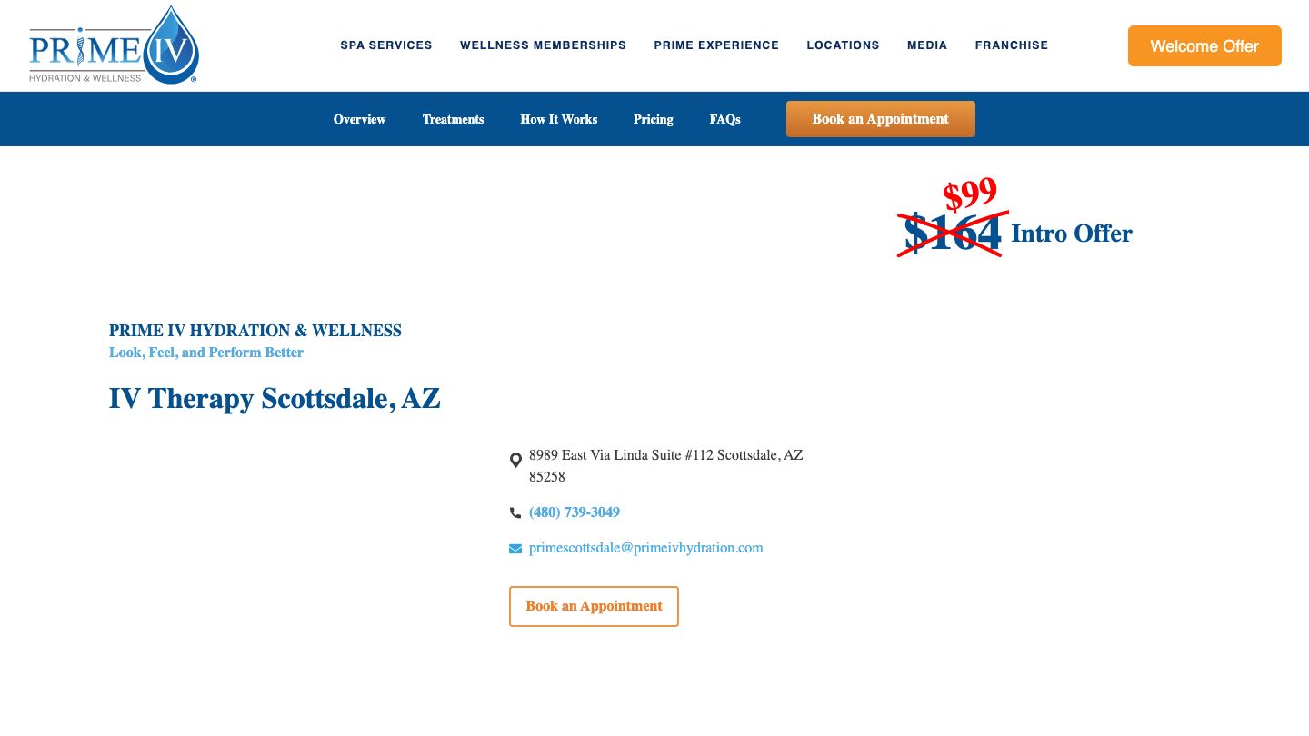 Prime IV Hydration & Wellness - Scottsdale - Via Linda