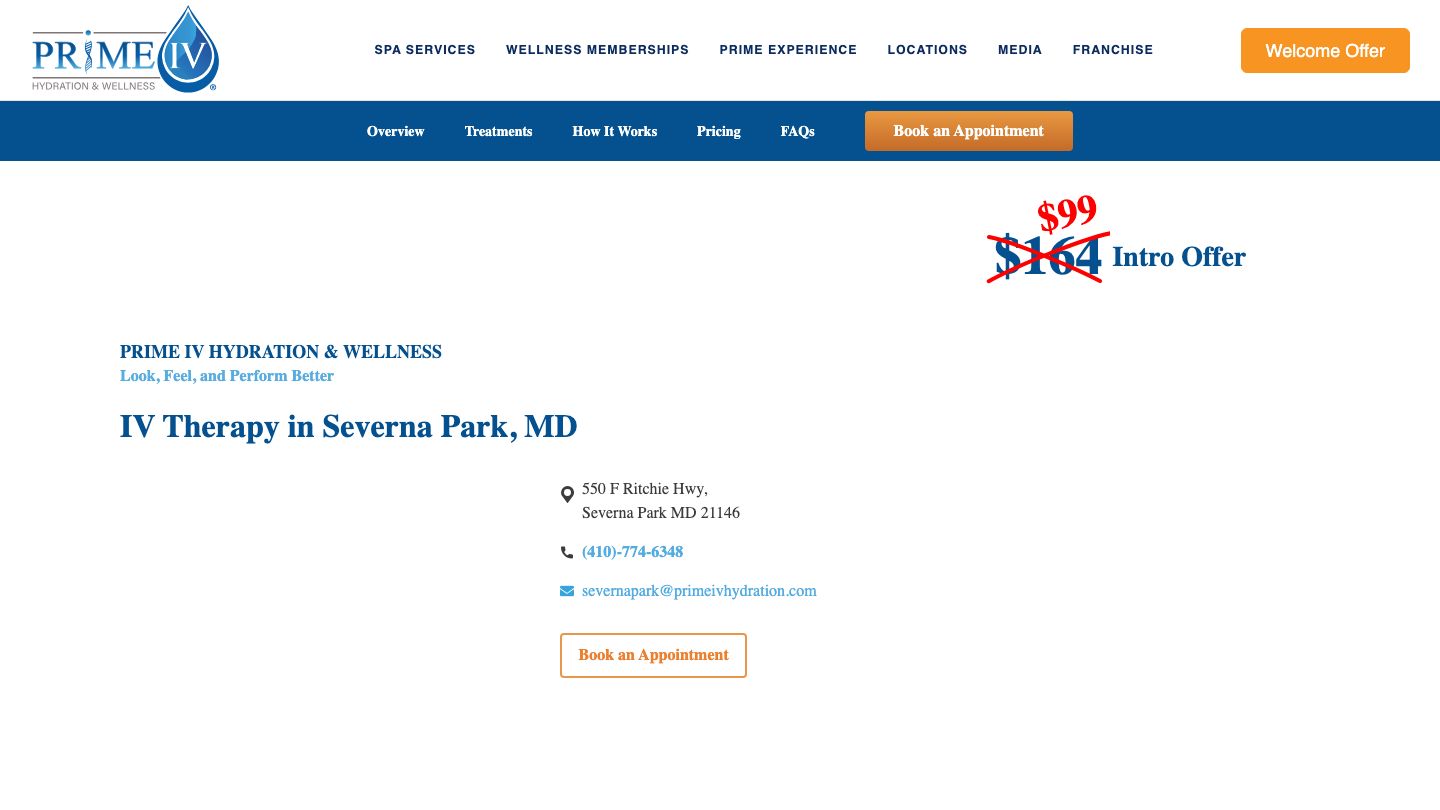 Prime IV Hydration & Wellness - Severna Park MD