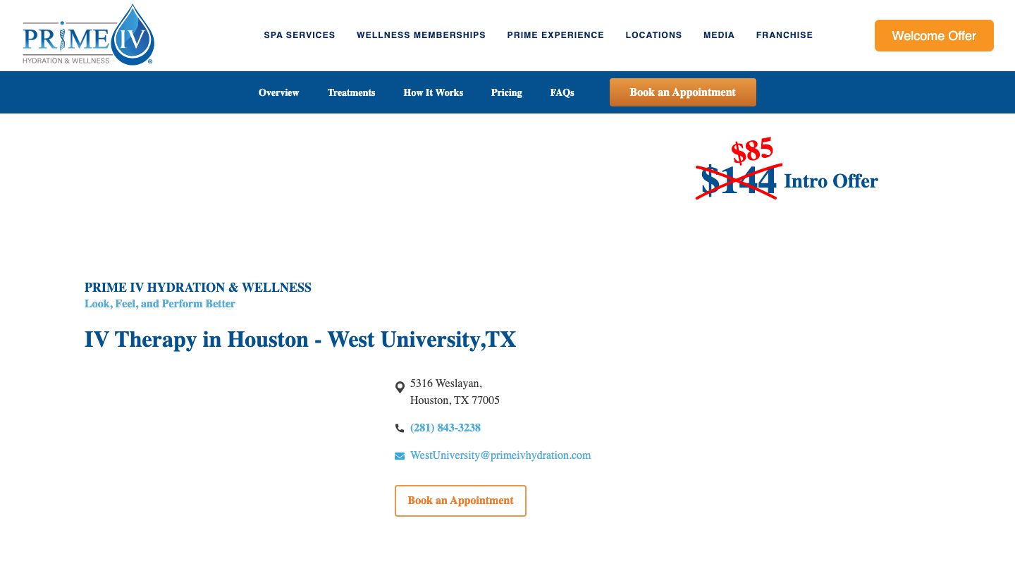 Prime IV Hydration & Wellness (West University, TX)