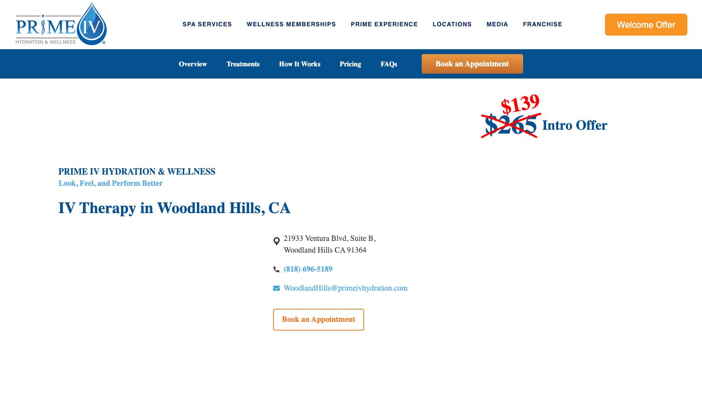 Prime IV Hydration & Wellness (Woodland Hills, CA)