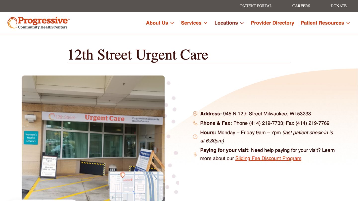 Progressive Community Health Centers - 12th Street Urgent Care