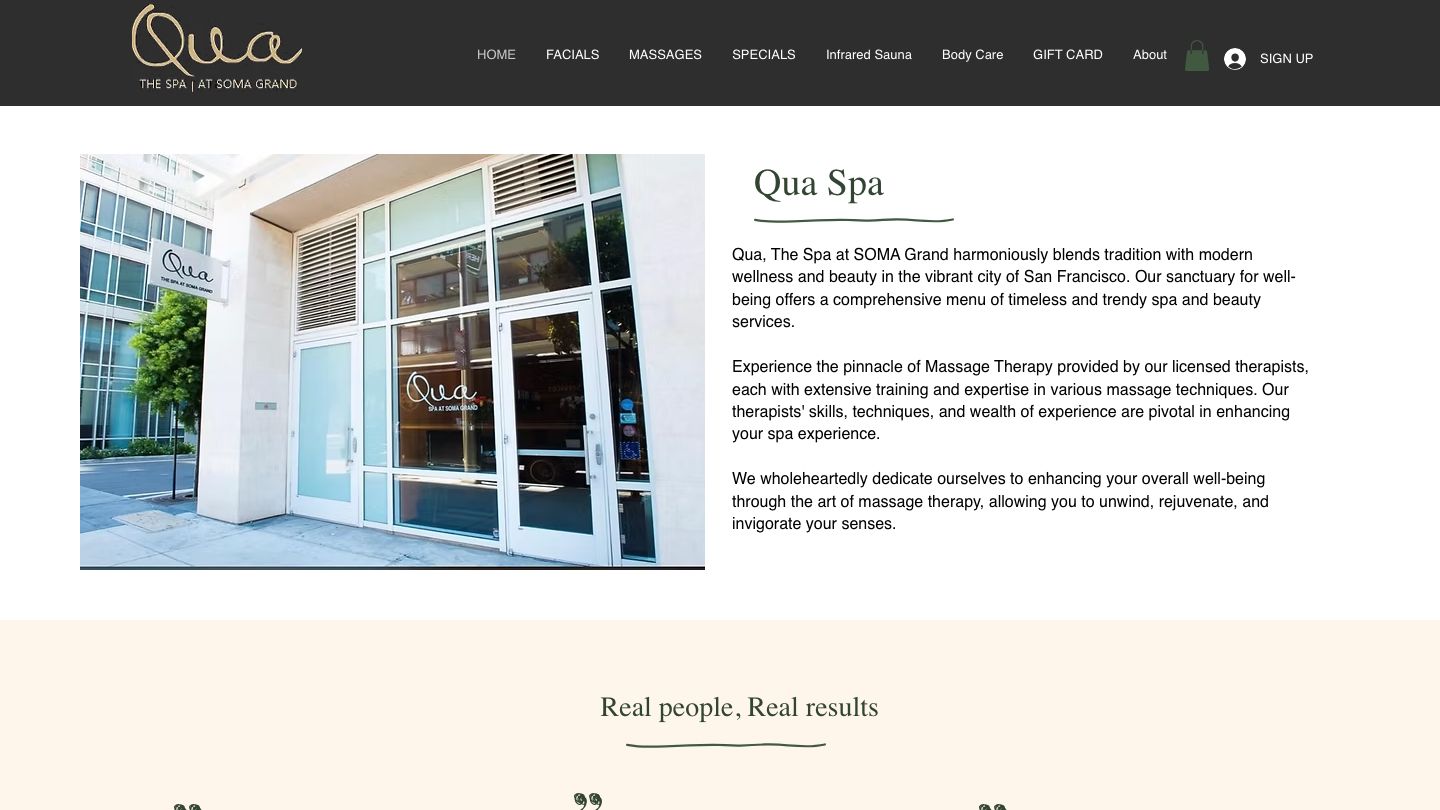 QUA SPA at SOMA GRAND