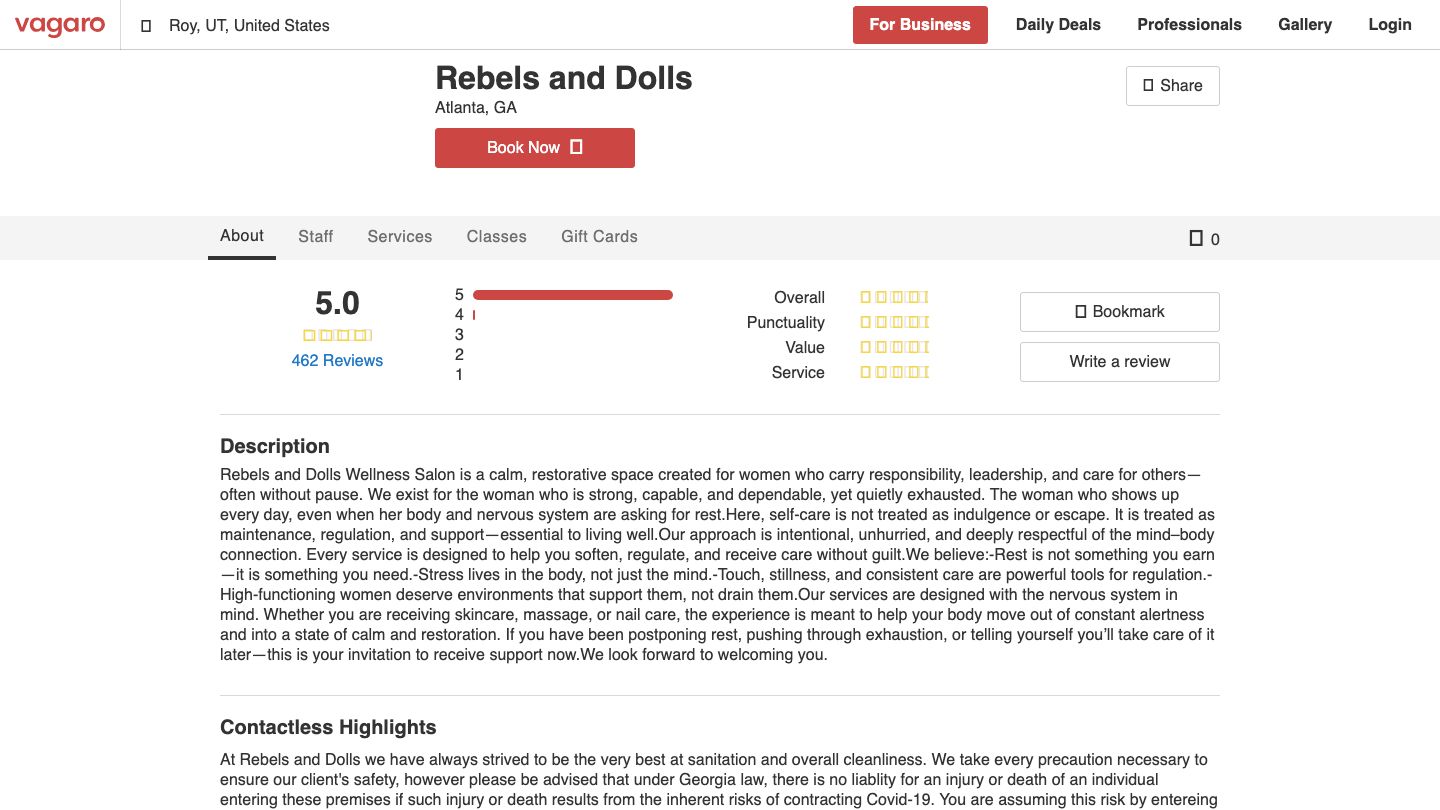 Rebels and Dolls Beauty & Wellness